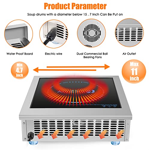 Lkzaiy Induction Cooktop, Commercial Electric Stove 3500W 240V Commercial Induction Cooktop Hot Plate For Cooking Portable Electric Stove For Kitchen Home School & Restaurant #TOP4