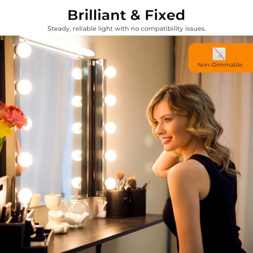 Image of GvvooHome Vanity Light Bulbs for Bathroom, G25 LED Globe Light Bulbs for Makeup Mirror Dressing Room, 60W Equivalent, 2700K Soft White, 800LM, E26 Base, Non-Dimmable, 4-Pack
