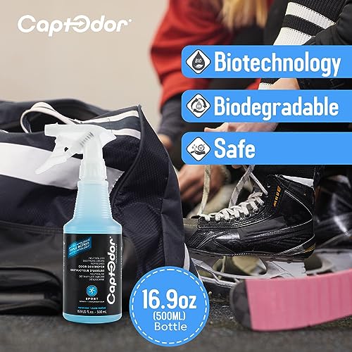 Image of Sports Odor Destroyer Spray (16.9 Fl Oz (Pack of 1)) - Sports Gear Odor Eliminator & Deodorizer Spray - Neutralizer & Refresher Spray for Protective Equipment, Sportswear & Outdoor Gear