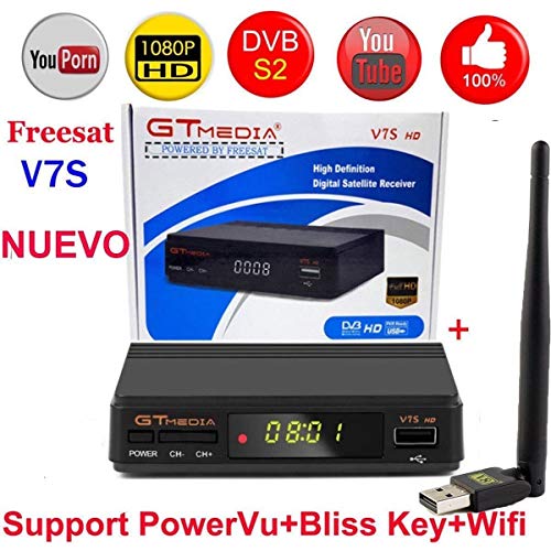 Romsion Freesat V7S HD FTA Digital Satellite TV Receiver DVB-S2/S Support BissKey 1080P