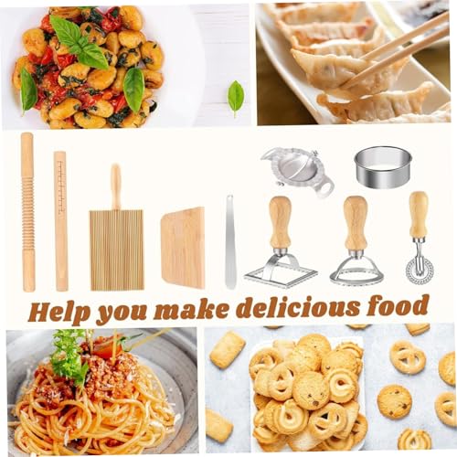 Coupe-pâtes et planche à gnocchis en bois avec coupe-ravioli pour machine à pâte