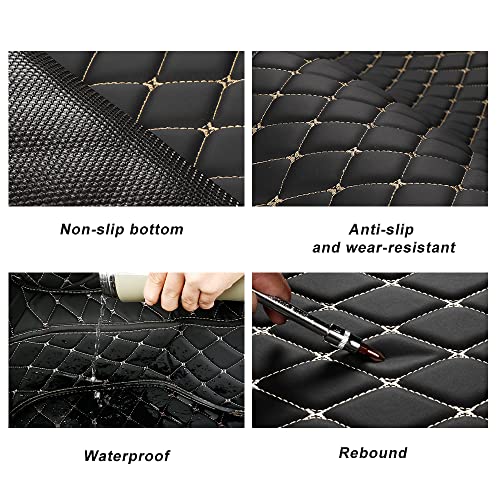 Awotzon Custom Trunk Mat/Cargo Liner For Suv Sedan Truck Vans, Pu Leather Waterproof Non-Slip Heavy Duty All-Inclusive Cargo Mat Black #TOP4