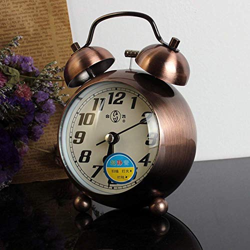 Wecker für Kinder Lernen 3-Zoll-kreative Wecker Analog-Quarz-Mini No Noise Mit Nachtlicht Reisewecker