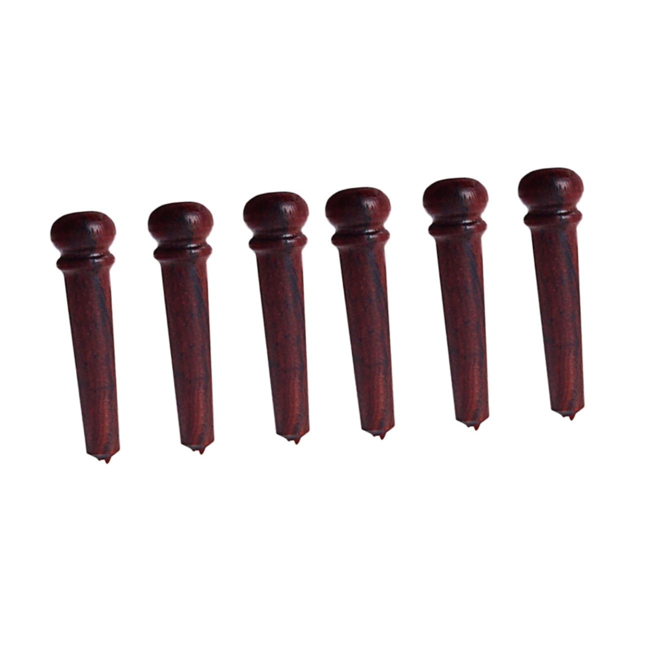 Sosoport 6Pcs Redwood Bridge Pins for Acoustic Guitar Easy Install Guitar Parts Enhance Sound Clarity Performance Durable Natural with Classic Style
