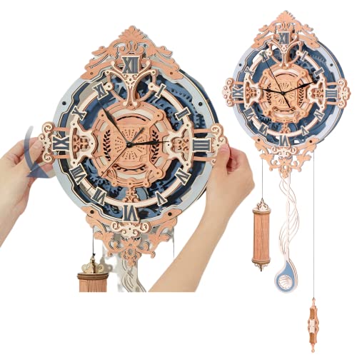Marca:Rokr ROKR LC701 Puzzle 3D Legno Orologio a Pendolo, Modellismo da Costruire Adulti(Romantic Notes)