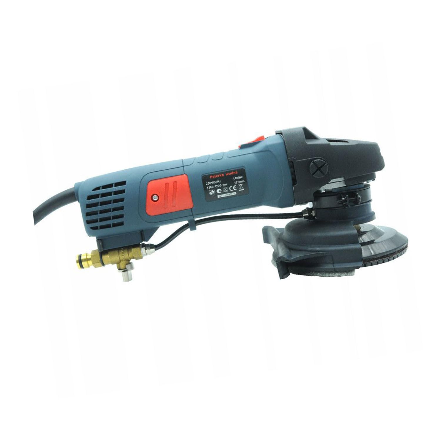 Bass Polska Ponceuse à pierre humide et polisseuse 1100 W 125 mm avec réglage de la vitesse 400-2100 tr/min Disjoncteur PRCD pour marbre, granit et béton