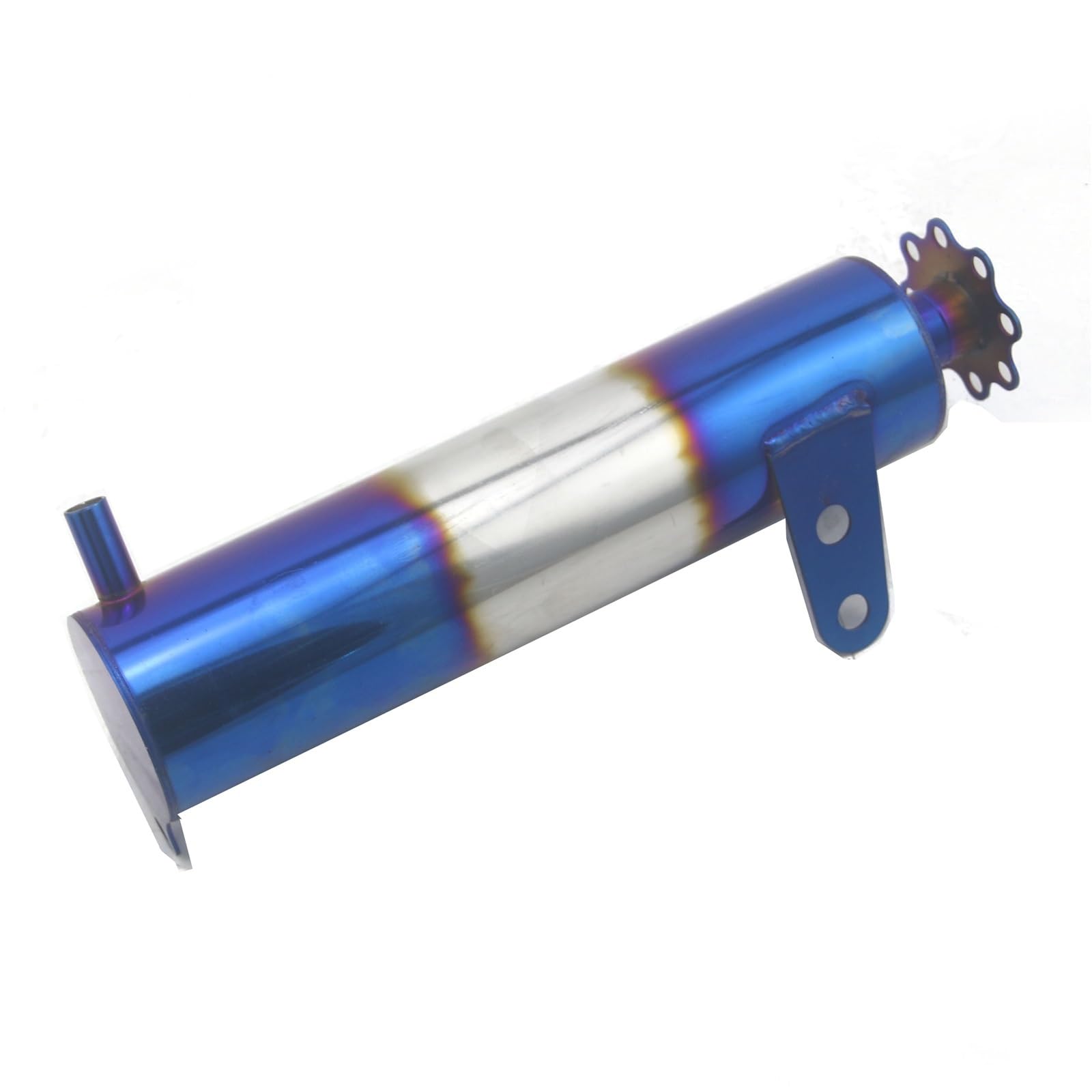 Zamiennik Wyrównawczego Chłodzącego dla Uniwersalny zbiornik wyrównawczy płynu chłodzącego do chłodnicy, aluminiowy, cylindryczny, 500 ml, w kolorze spalonej niebieskiej blachy