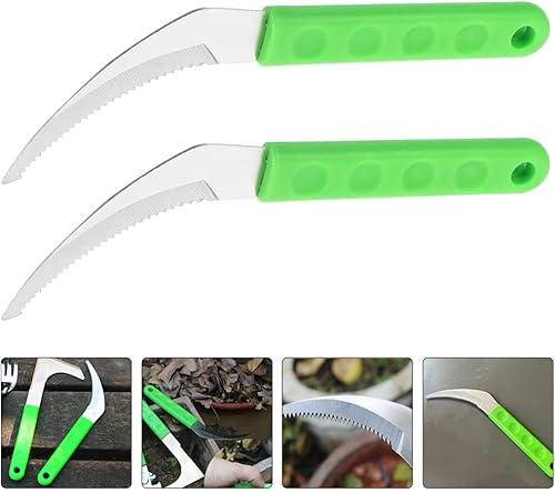 Miniatura 6 de Yardwe Herramienta de tracción Manual Deshierbe Serrated Edge Gardening Scythes para Herramientas de Agricultura