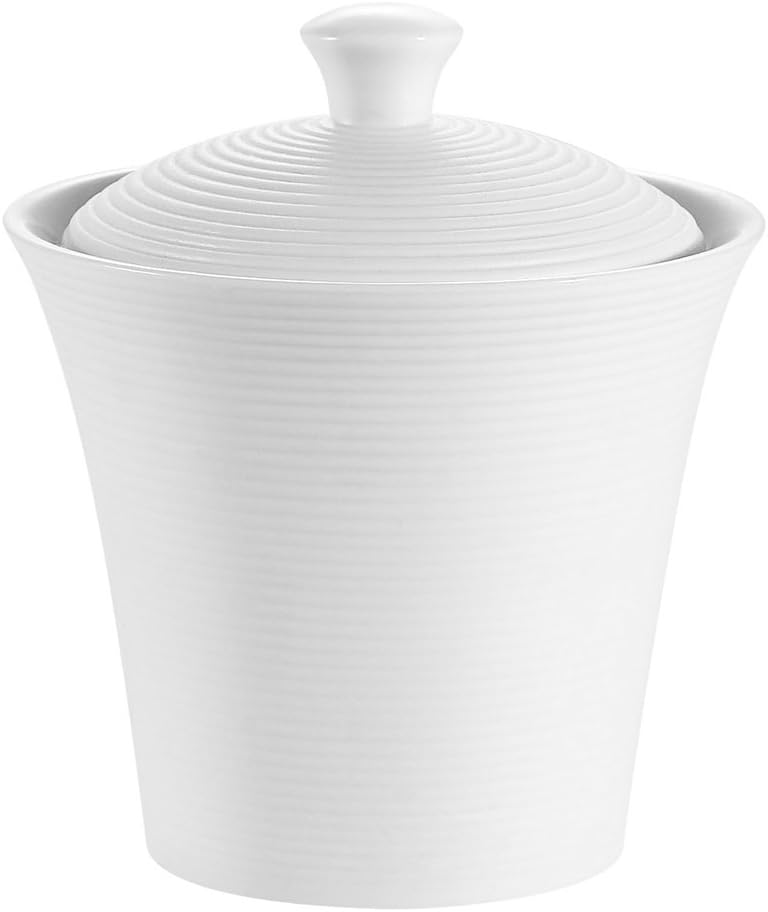 CAC China TST-HSP Transitions 4-Inch by 4-Inch by 3-1/2-Inch Non-Glare Glaze Super White Porcelain Sugar Packet Holder, Box of 36