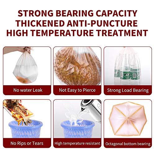 Swihelp Trash Bags, 6 Rolls/120 Counts Small Garbage Bags For Office, Kitchen,Bedroom Waste Bin,Colorful Portable Strong Rubbish Bags,Wastebasket Bags #TOP2