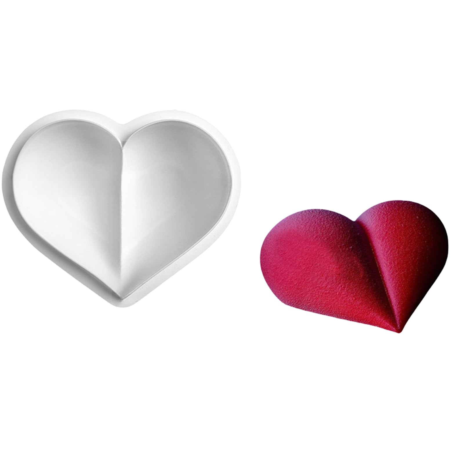 NEWFT Silicone Molds for Epoxy Resin Soap Chocolate Molds Cake Fondant for Candy Cake Baking Heart