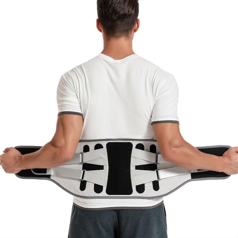 Cinturón de Soporte Lumbar, Faja ortopédica para Hernia de Disco, Faja de descompresión Lumbar con área Grande de Aluminio para aliviar el Dolor de Espalda Baja y ciática(Black-XX-Large)