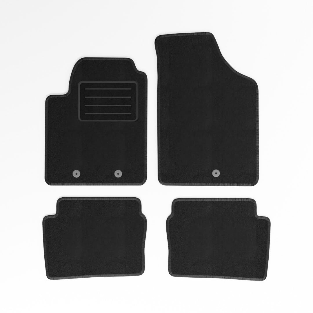 Mats4all Set di tappetini auto Compatibile con Hyundai i10 2009-2013 | Antiscivolo | Con rinforzo | 4 pezzi | Tappetini per auto | Set di tappetini