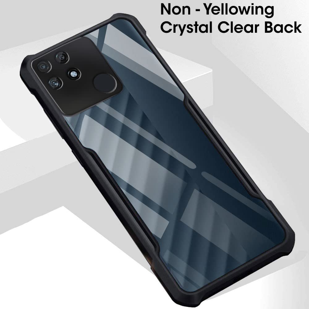 TheGiftKart Shockproof Crystal Clear Back Cover Case for Realme Narzo 50A | 360 Degree Protection | Protective Design | Transparent Back Cover Case for Realme Narzo 50A (PC & TPU, Black Bumper) 2