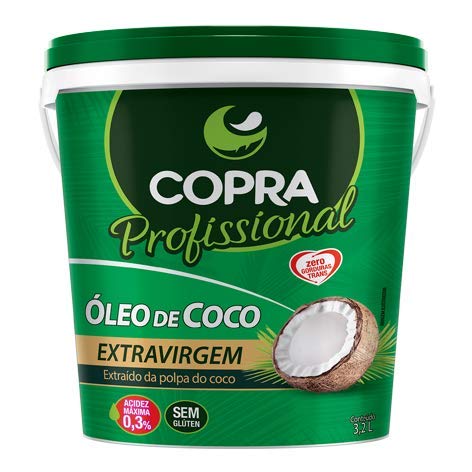 Balde Óleo De Coco Extra Virgem 3,2l Copra + Sal Rosa 200g