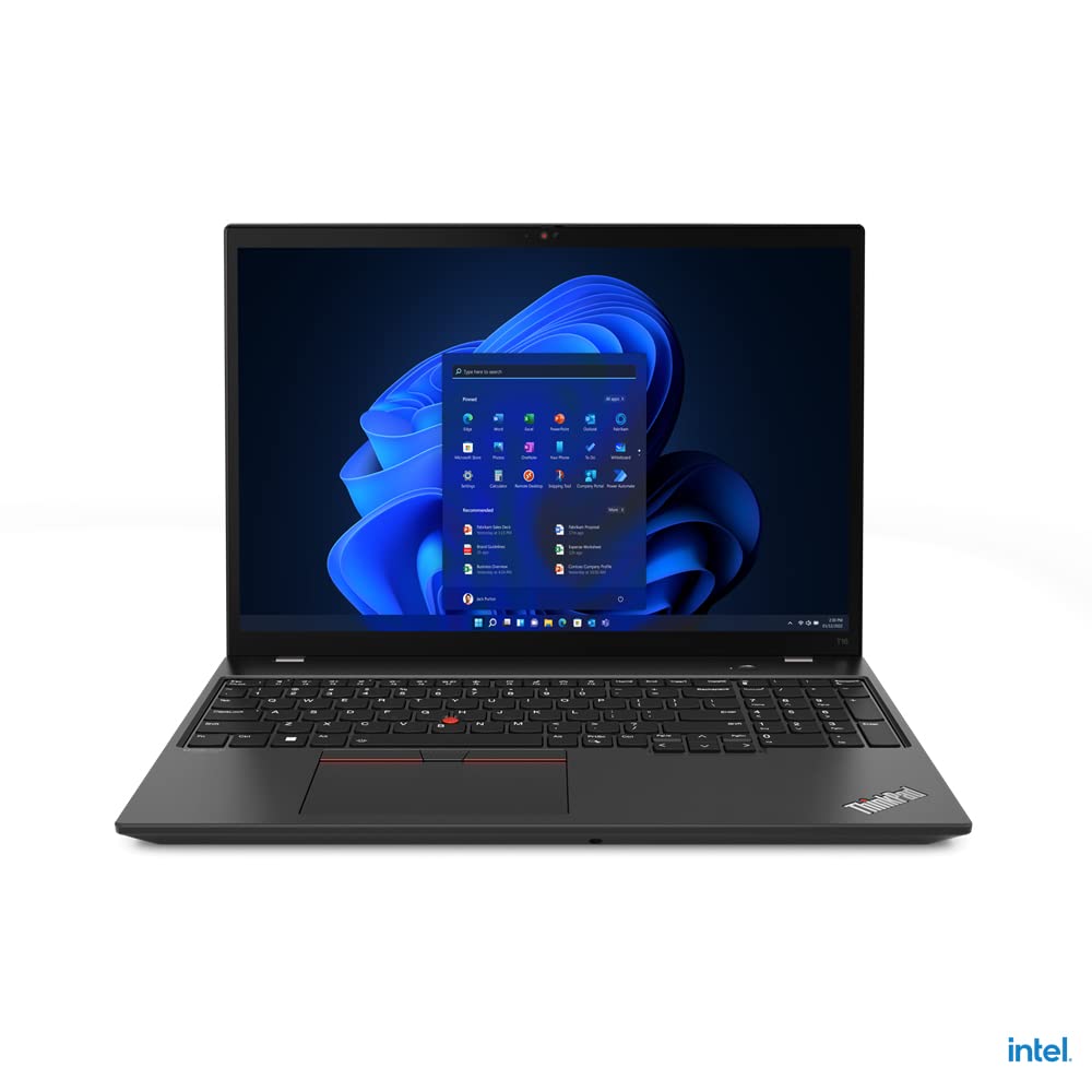 Lenovo ThinkPad T16 Gen 1 | Écran 16" 1920 x 1200 | Intel Core i5-1245U | 32 Go RAM | 256 Go SSD | Ordinateur portable Windows 11 Pro | Garantie 1 an (reconditionné)
