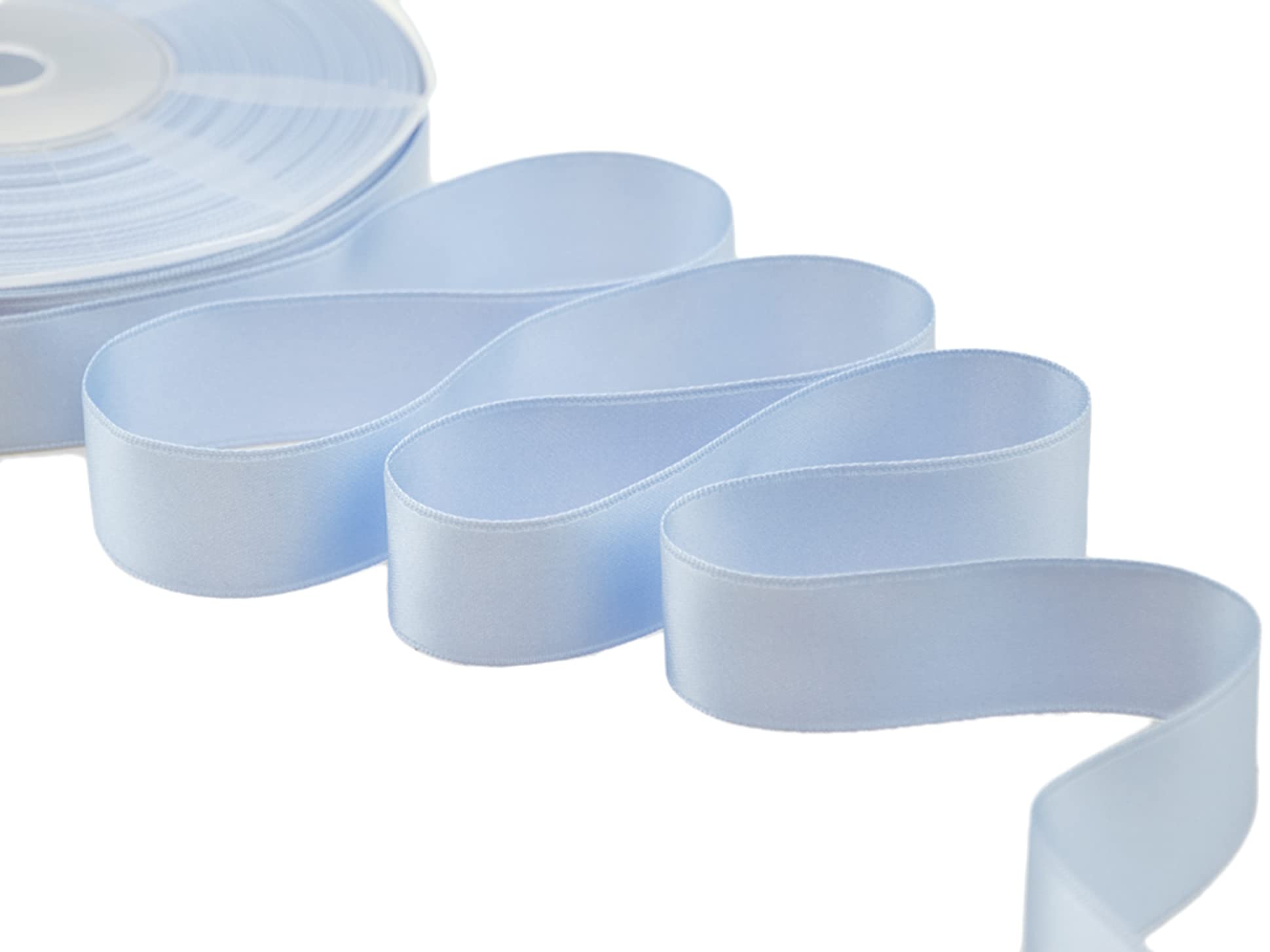 Furlanis Nastro Doppio Raso Made In Italy – Blu Chiaro, 25 Mm X 25 M, Tessuto A Biella