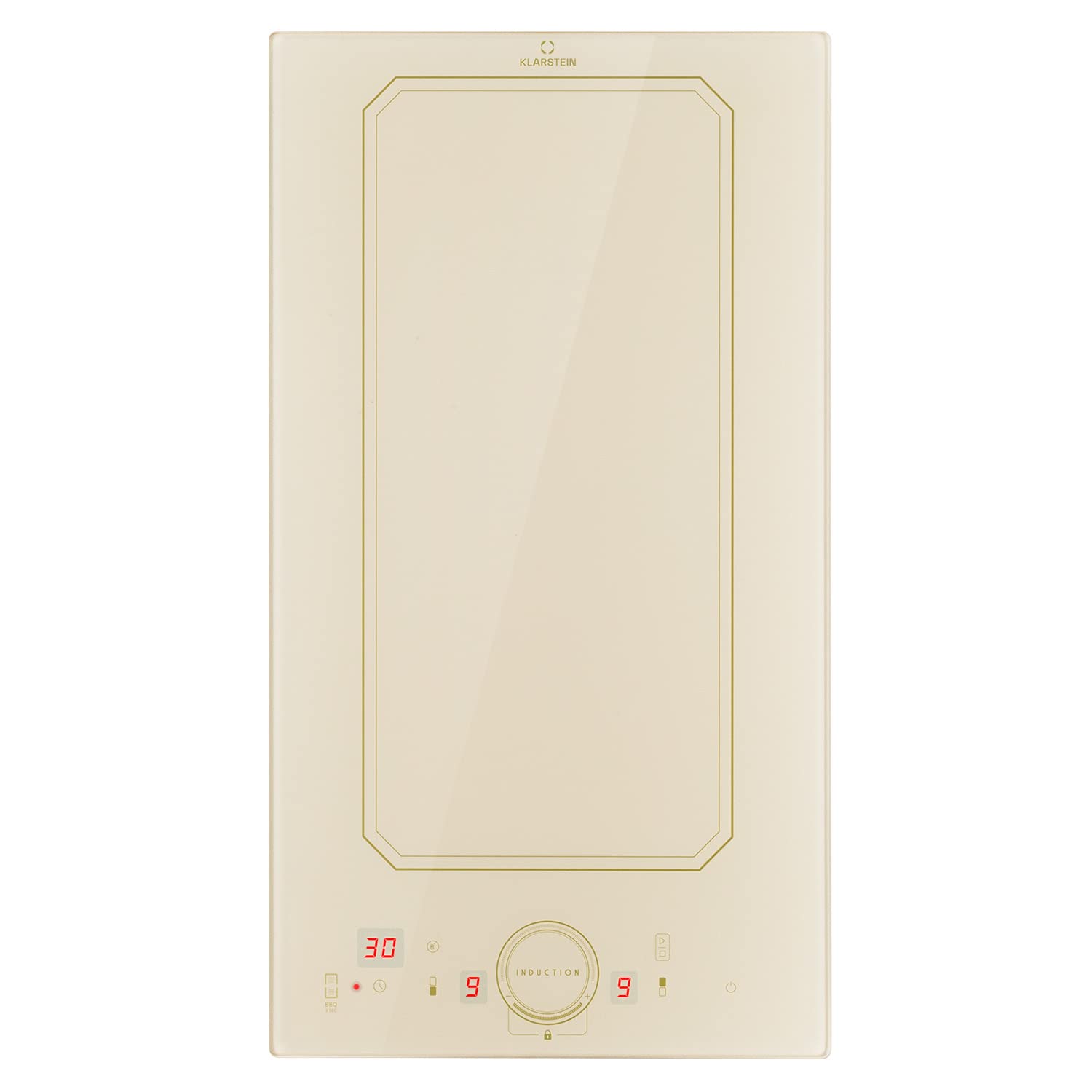 Klarstein Placa Induccion de 2 Fuegos, Vitroceramica 3500 w x 2 Placas de Sobremesa con Control Táctil Inteligente, Pantalla Digital y Función con Temporizador, Cocinas de Inducción Eléctricas 240v