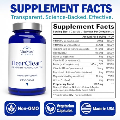 Vitalmax Vitamins HearClear Supplement