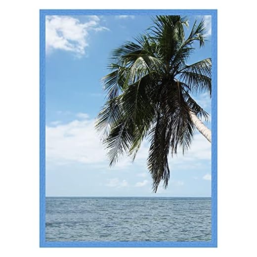 RK Cadres Marco de Foto de la Pared 60x80 / 80 x 60 Marco de la Foto Cielo Azul, 2 cm de Ancho, Marco de Madera de Fotos