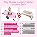 Toddler Airplane Bed，Abnaok Airplane Seat Extender for Kids, Portable Toddler Travel Plane Bed, Toddler Airplane Travel Essentials，Airplane Footrest Flight Must Haves for Kids Baby (Pink)