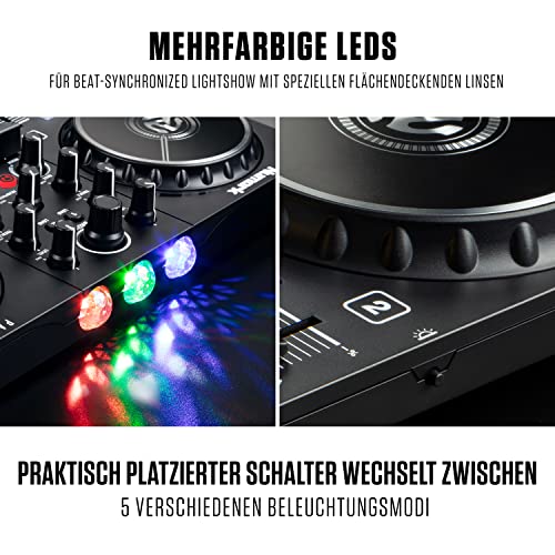 Numark Party Mix II - DJ Controller Desk with 2 Decks, Built-in DJ Lights & DJ Mixer, Supports Direct Streaming from TIDAL, SoundCloud and More – Bild 4