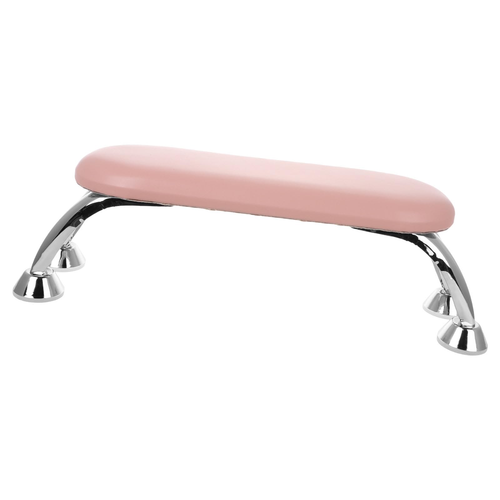 Cuscino Poggiabraccio per Manicure in Pu Rosa Supporto in Ferro
