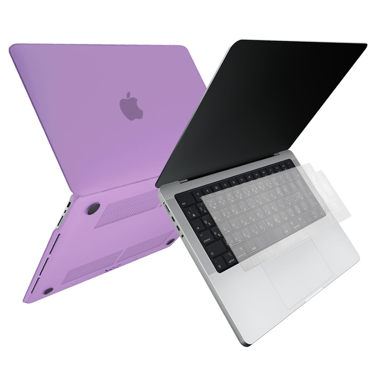 MS factory MacBook Pro 14インチ 用 ケース カバー 【日本語 キーボードカバー 付き】 M5 M4 M3 M2 M1 Pro Max 搭載 モデル 14 マックブックプロ Pro14 ハードケース [マット加工] パープル 紫 RMC series RMC-SETP14-MPP