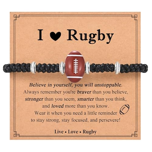 Shuxin Cadeaux de football et rugby pour garçons, bracelets cadeaux pour garçons, cadeaux d'anniversaire Noël et remise de diplôme pour petit-fils, fils,...