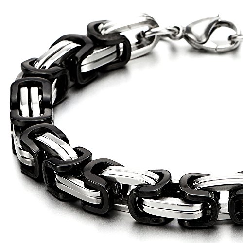 COOLSTEELANDBEYOND Mens Women New Stainless Steel Braided Link Bracelet Polished3