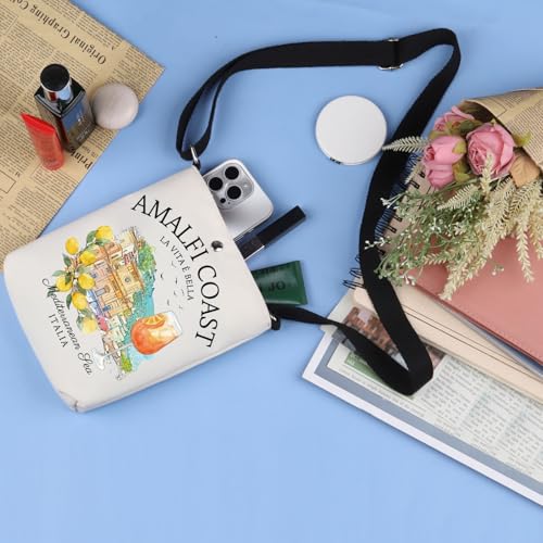 TOBGBE Italy Lemons Canvas Crossbody Bag Amalfi Coast Italy Idea Gifts For Italy Travel Lover Italy Souvenir Gift4