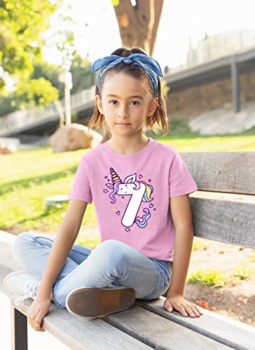 Unicorn Birthday Shirts for Toddler Girls Outfit 7th 8th Shirt Seven Eight Year Old4