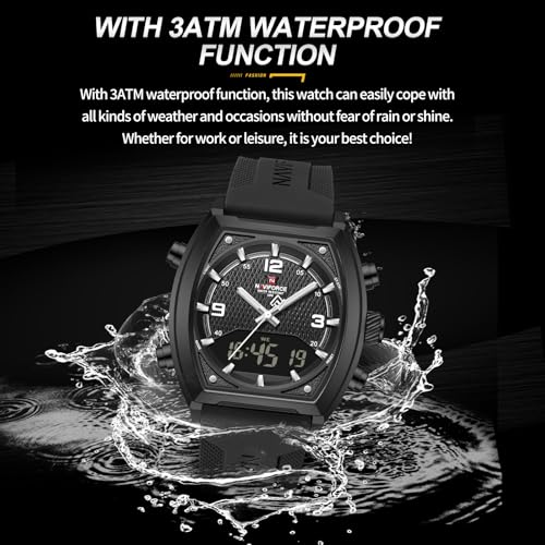 Image of NAVIFORCE NF9242 Dynamic Racing Style Multifunctional Analog-Digital Watch