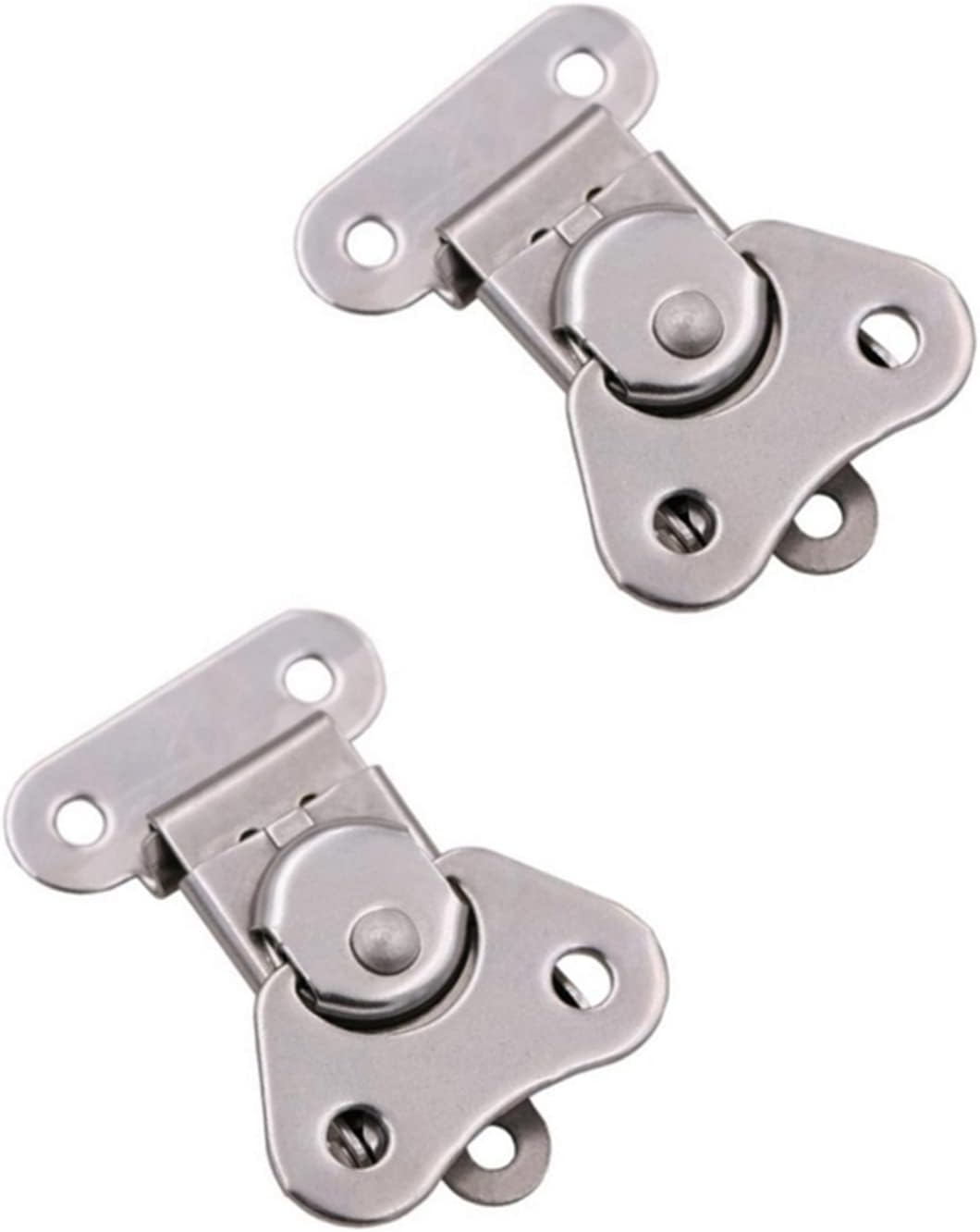 XILEWHZF 304 Stainless Steel Spring Loaded Butterfly Twist Latch (2 Pack) - Heavy Duty 450lbs for Boxes, Suitcases, Tool Cases