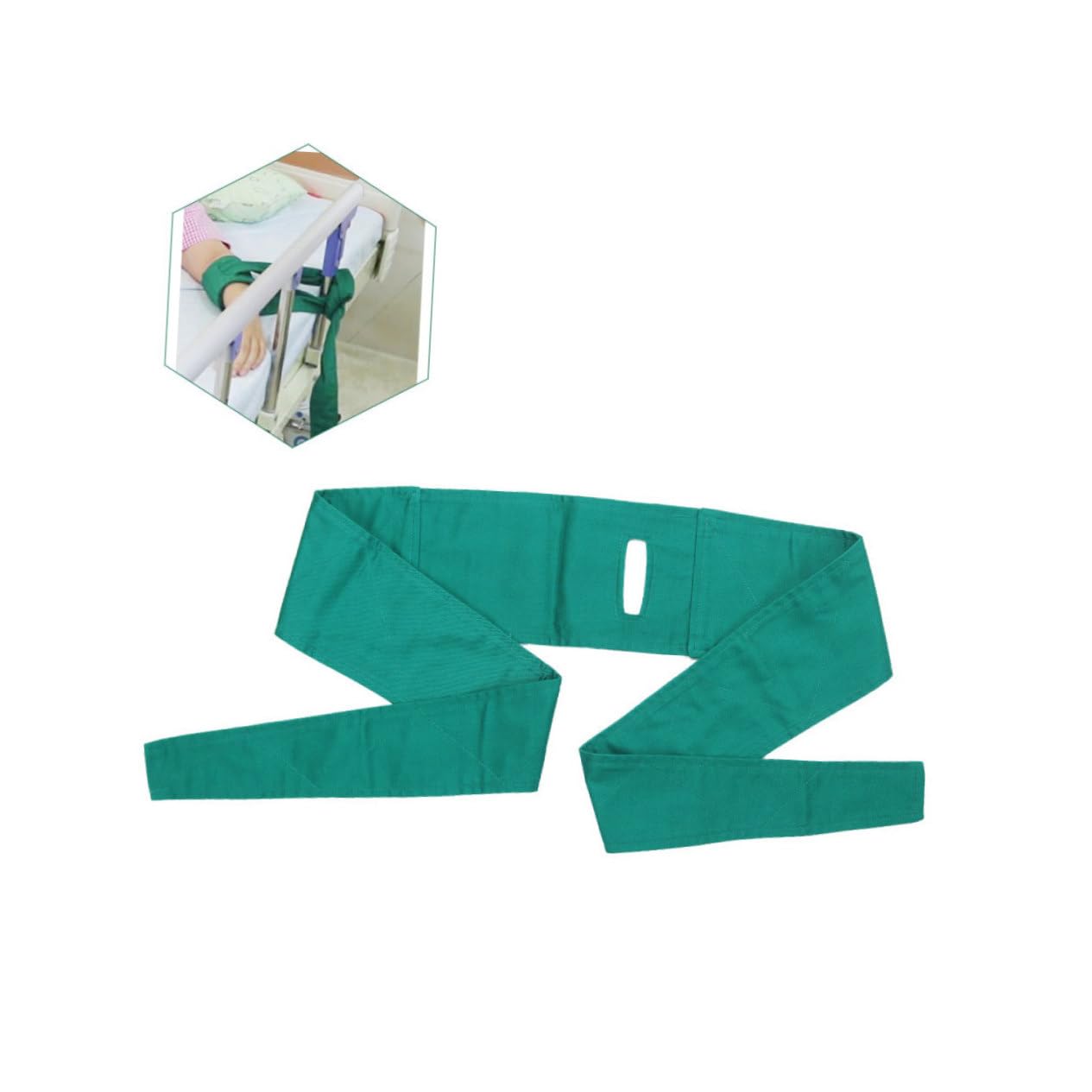 IWOWHERO Cotton Material Wrist Band Handicap Accessory Strap for Mental Patient Green Wrist