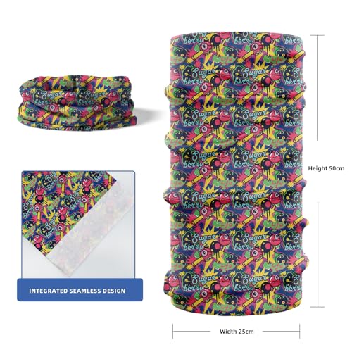 Comic Style Multifunctional Cycling Neck Gaiter for Outdoor Sports Running Hiking and Fashion Lovers2