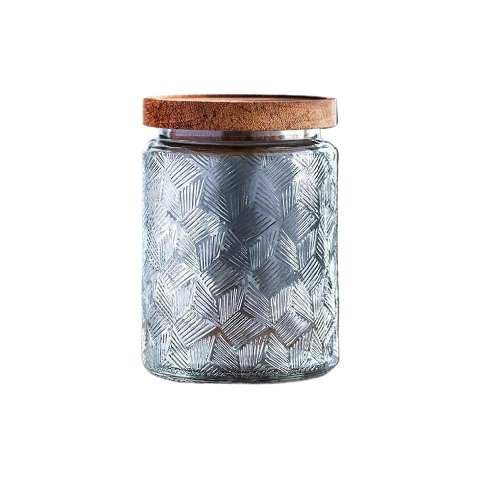 Zyyanshop One Color Butter Dish Butter Dish Cubic Pattern Glass Jar For Home Kitchen Storage Candy Honey