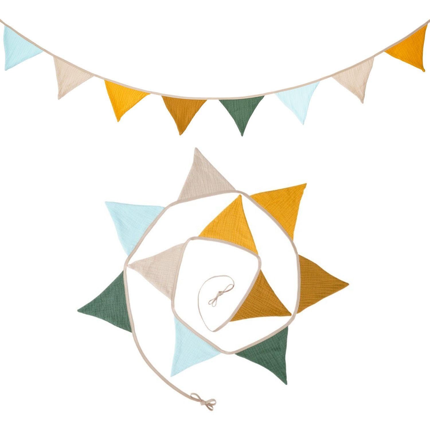 EOWVISN 1 Piece Pennant Pull Flag, Decorative Pull Flag, Children'S Room Bunting, Wall Decoration, Home Decoration Supplies