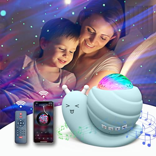 Mycket Projetor de Estrelas Projetor Galaxy para Teto Adultos, Luz Noturna 4 em 1, Luzes de Projeção de Galáxia Aurora, Luz Noturna de Galáxia com Temporizador, Controlo Remoto, Altifalante Bluetooth