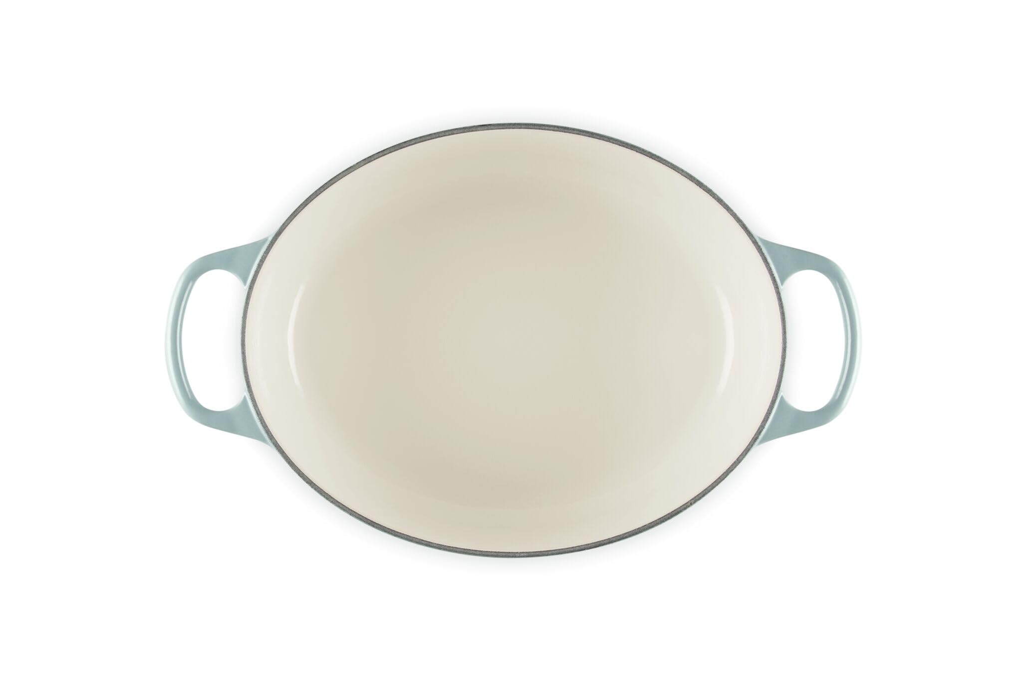 Le Creuset Cocotte en Fonte Émaillée Signature avec Couvercle, 29 cm, Ovale, 4.7 L, 4.675 kg, Sea Salt, 21178297174430