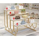 Freestanding Multi-Layer Space Saving Storage Large-Capacity Dustproof Shoe Storage Cabinet，Industrial Retail Display Tables Tiered Shoe & Clothing Rack Storage Shelving Unit Retail Showcase