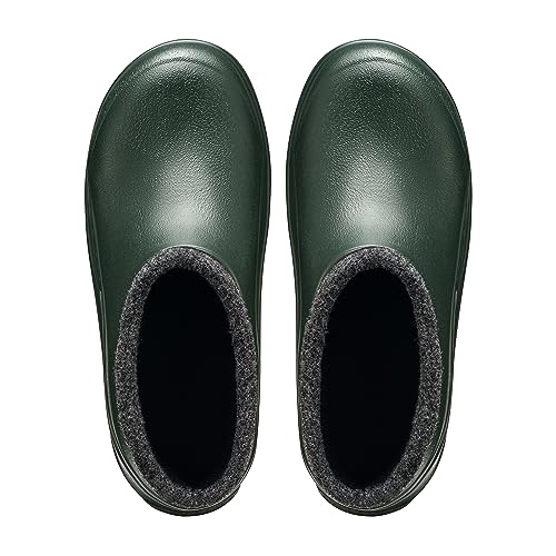 ESTRO Gummistiefel Gefüttert Herren Clogs - Regenstiefel Herren Winter Warm Gefütterte Gummistiefel Männer K042 (43 EU, Dunkelgrün)