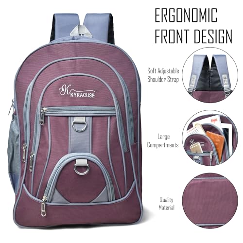 Image of 35L Pink Laptop Bag Backpack for menंWomen Boys and Girls Luggage Travel Bags with 17.3 inches And School Bag Laptop Compartment