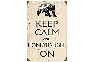 Nostalgic Retro Honey Badger Tin Badge: A Spirited Addition to Your Decor