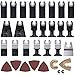 flintronic Cuchillas Oscilantes Multiherramienta, 32PCS Hojas de Sierra para Lijar, Moler y Cortar, Cuchillas Oscilantes para Dremel Multimaster Bosch