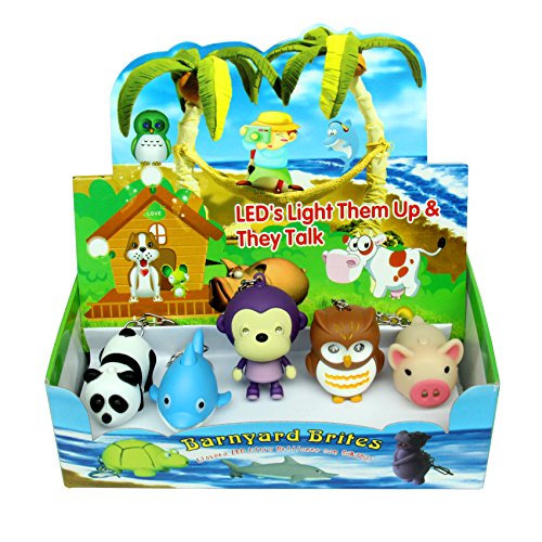 Original Cute Animal LED Keychains with Sound Effects (5 Pack) by GlobalCareMarket (Lovely 5 Pack)
