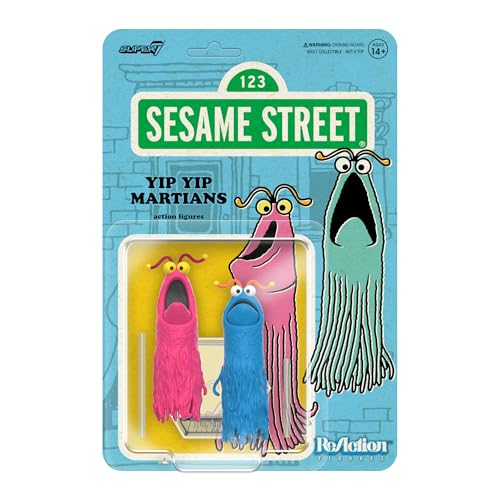 Super7 Sesame Street Yip Yip Martians - 3.75' Sesame Street Action Figures with Accessories Collectibles and Retro Toys