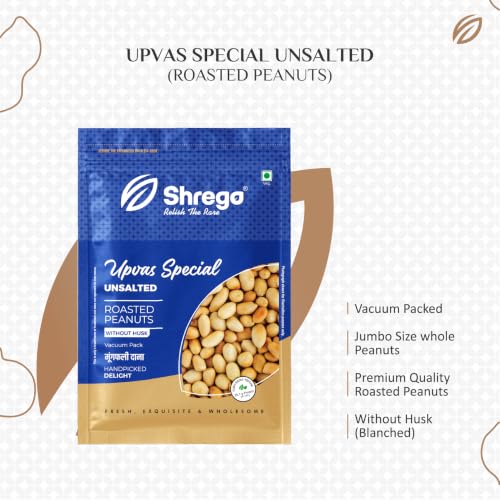 Image of SHREGO Upvas Special Roasted Peanut Unsalted, Healthy Snack, Vacuum Packed (360 Gm)