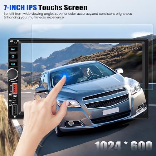 Radio para auto doble din 7" IPS con Bluetooth y pantalla táctil miniatura 3