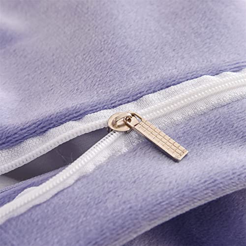 Ntbed Blue Purple Plush Shaggy Duvet Cover Set Queen With 2 Pillowcases, Luxury Tie Dye Fuzzy Reverse Comforter Cover Set,Ultra Soft Fluffy Faux Fur Bedding Set Zipper Closure #TOP5